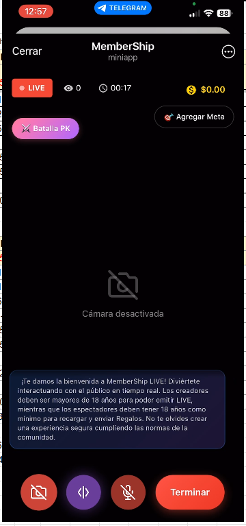 Preparar transmisión